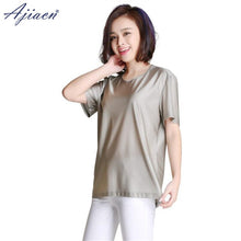 Cargar imagen en el visor de la galería, Genuine Anti-electromagnetic Radiation 100% Silver Fiber Women's T-shirt Mobile Phone, WIFI, Computer, TV EMF Shielding T-shirt