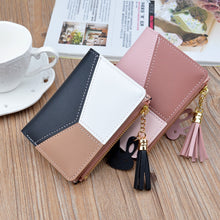 Load image into Gallery viewer, Geometric Women Cute Pink Wallets Pocket Purse Card Holder Patchwork Wallet Lady Female Fashion Short Coin Burse Money Bag