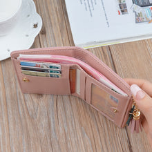Load image into Gallery viewer, Geometric Women Cute Pink Wallets Pocket Purse Card Holder Patchwork Wallet Lady Female Fashion Short Coin Burse Money Bag