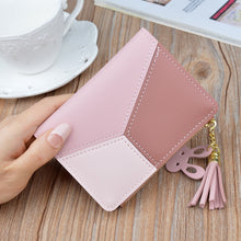 Load image into Gallery viewer, Geometric Women Cute Pink Wallets Pocket Purse Card Holder Patchwork Wallet Lady Female Fashion Short Coin Burse Money Bag