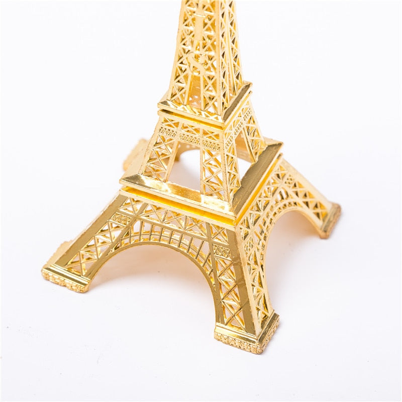 Gold Eiffel Tower Decor Zinc Alloy Home Decoration Improvement Gift Decorative Wine Cabinet Table Decoration