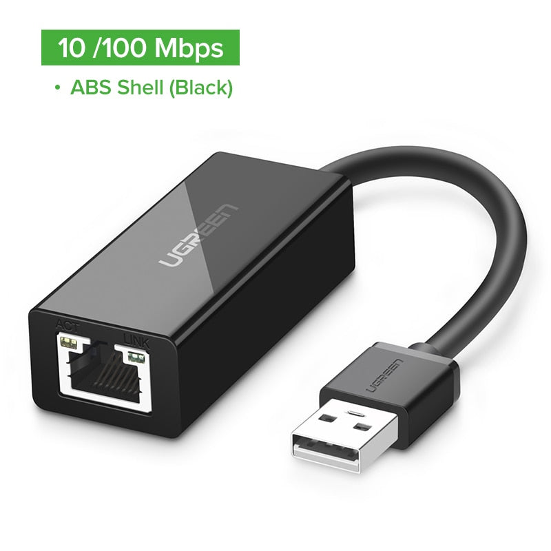 Ugreen USB Ethernet Adapter USB 3.0 2.0 Network Card to USB RJ45 Lan for Windows 10 Xiaomi Mi Box 3 Nintend Switch Ethernet USB