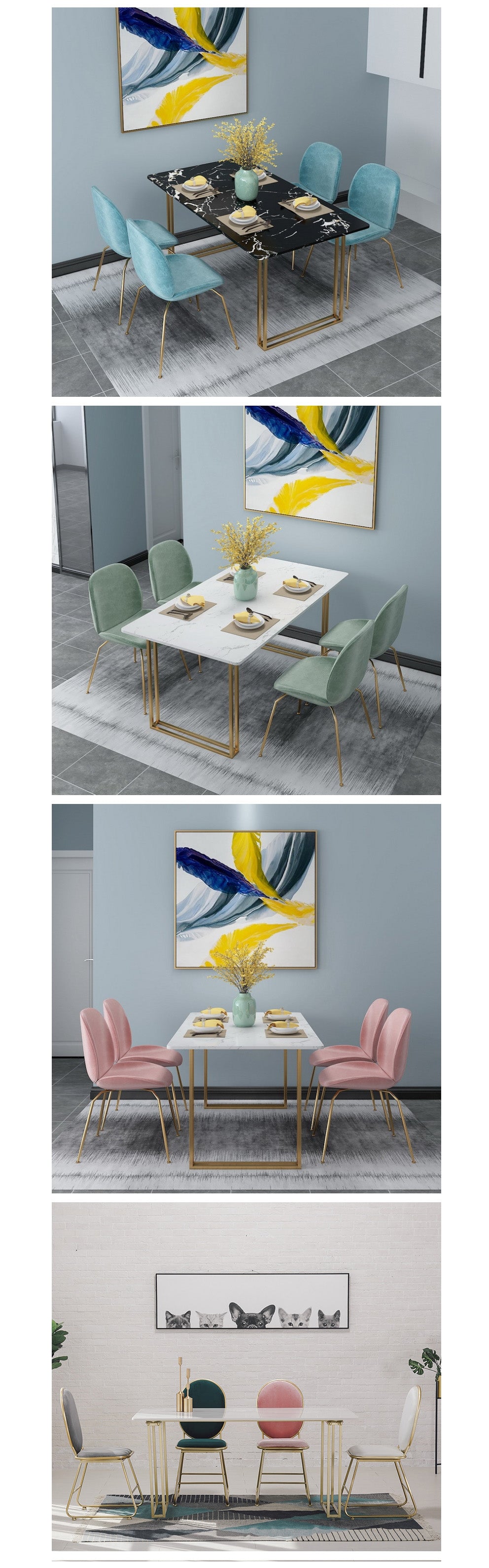 Nordic marble table coffee table