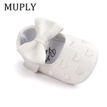 Cargar imagen en el visor de la galería, Baby PU Leather Baby Boy Girl Baby Moccasins Moccs Shoes Bow Fringe Soft Soled Non-slip Footwear Crib Shoes