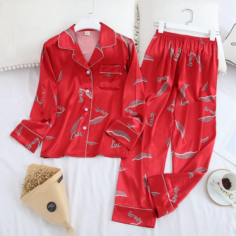 Long Sleeve Ice Silk Trousers
