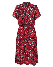 將圖片載入圖庫檢視器 Ladies Bohemian Leopard Print Shirt Dress Women Casual Midi Holiday Summer Dress Female A-line Loose Women Beach Dress Vestidos