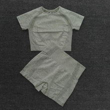 Load image into Gallery viewer, Women Seamless yoga set Fitness Sports Suits GYM Cloth Yoga Long Sleeve Shirts High Waist Running Leggings Workout Pants Shirts