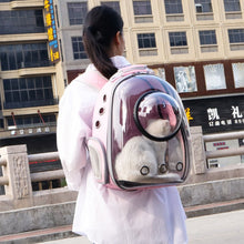 将图片加载到图库查看器,Astronaut Window Bubble Carrying Travel Bag Breathable Space Capsule Transparent Pet Carrier Bag Dog Cat Backpack