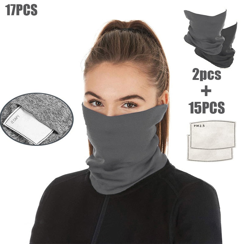 2pcs Windproof Hiking Riding Scarf Outdoor Sun Protection Bandana Ice Cycling FaceNeck Gaiter Scarf Anti-sweat Cycling Face Mask