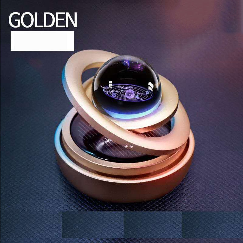 Solar Magnetic Levitation Car Rotating Ornaments Car Decoration Solar System Figurines Decoration Accessories Creative Gift