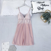Cargar imagen en el visor de la galería, Satin Lace 5PCS Sleep Set Sexy Kimono Bathrobe Gown Female Robe Silky Nightwear Intimate Lingerie Casual Nightgown Sleepwear