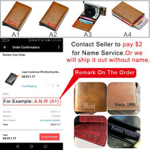将图片加载到图库查看器,DIENQI Carbon Fiber RFID Blocking Men's Credit Card Holder Leather Bank Card Wallet Case Cardholder Protection Purse For Women