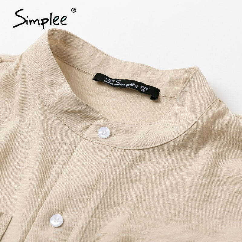 Simplee Casual sash belt women playsuit Sleeveless buttons pockets female rompers jumpsuit Spring summer elegant ladies overalls