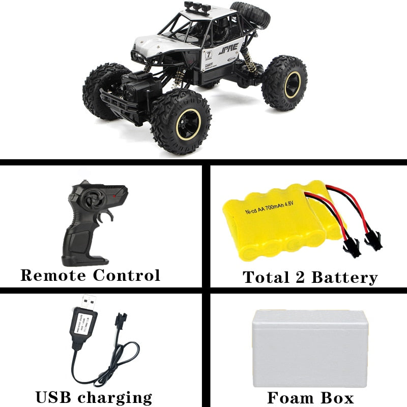 RC Car 4WD climbing Car 4x4 Double Motors Drive Bigfoot Car Remote Control Model Off-Road Vehicle toys For Boys Kids Gift 1/12 Size