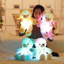 Load image into Gallery viewer, 50cm Creative Light Up LED Teddy Bear Stuffed Animals Plush Toy Colorful Glowing Christmas Gift for Kids Pillow