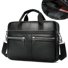 將圖片載入圖庫檢視器 WESTAL Bag men's Genuine Leather briefcase Male man laptop bag natural Leather for men Messenger bags men's briefcases 2019