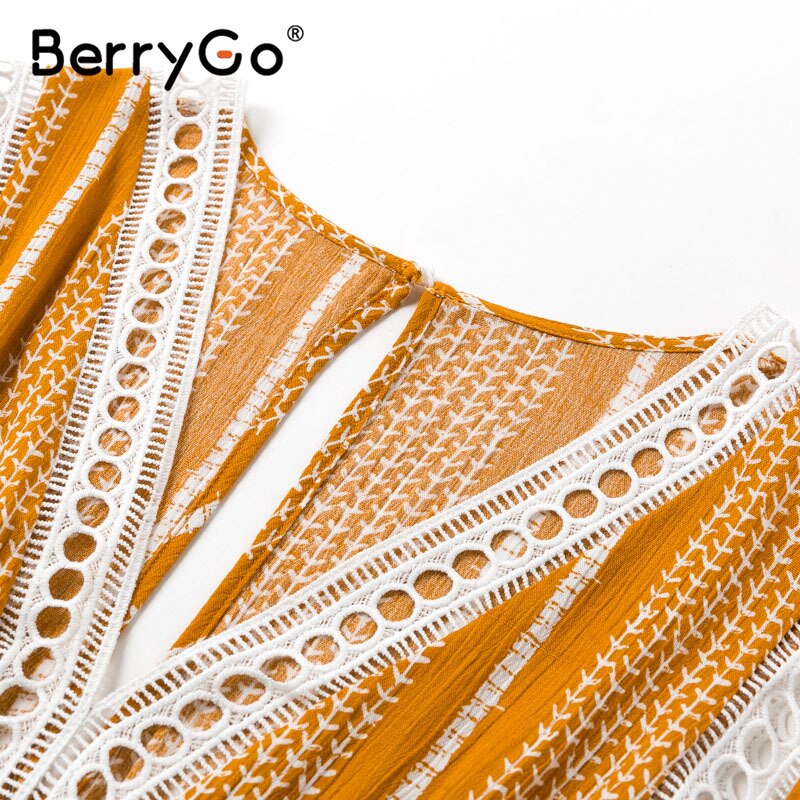 BerryGo Ruffle sleeveless boho dress women Floral print high waist summer dress 2020 Beach wear cotton a line mini dress casual