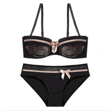 将图片加载到图库查看器,CINOON 2019 NEW Lace Bow Lingerie Set 1/2 Cup Sexy Intimates Push Up Bra Set Underwear Floral Embroidery Lace Women Bra Panty