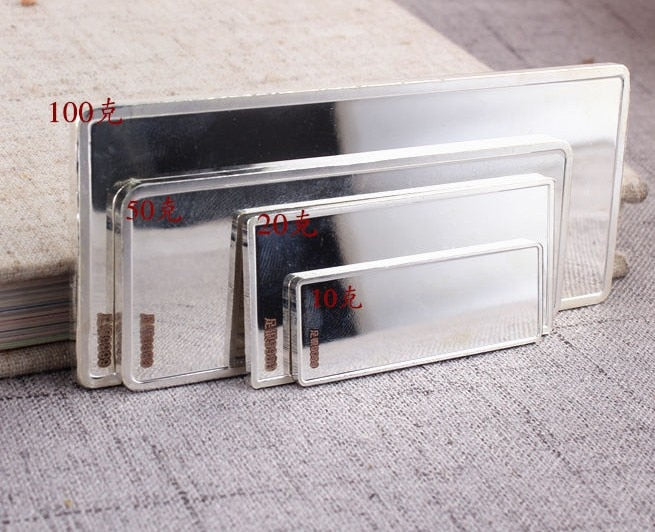 Pure Silver 9999 Silver Sheet Silver Materials Silver Strip Silver Piece 100g Retangle Shape