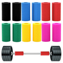 Cargar imagen en el visor de la galería, 1 Pair Dumbbell Thick Bar Handles Gym Weightlifting Support Silicon Anti-Slip Protect Pad Body Building Fitness Equipment