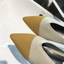 将图片加载到图库查看器,Women's Slippers Fashion Knitting Pointed Women Half Slides Mules Loafers Casual Slipper Female Summer Shoes Flat Sandals