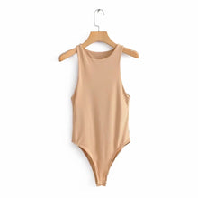 将图片加载到图库查看器,Yimunancy 5 Colors Sleeveless Bodysuit Women Solid Seamless Bodycon Bodysuit 2020 Women Ladies Skinny Bodysuit Summer Overalls