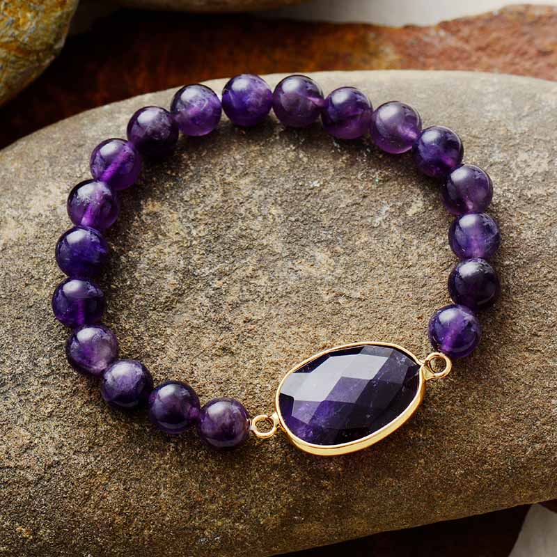 High End Women Bracelets Labradorite Stretch Bracelets Natural Stone Charm Elastic Statement Bracelet Jewelry Wholesale