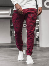 将图片加载到图库查看器,CHRLEISURE Men's Cargo Pocket Trousers Pants Streetwear Joggers Jogging Running Men Sweatpants Fashion Hip Hop Loose Pants Men