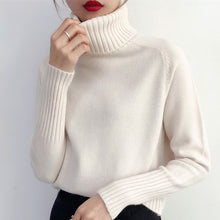 Cargar imagen en el visor de la galería, SURMIITRO Cashmere Knitted Sweater Women 2020 Autumn Winter Korean Turtleneck Long Sleeve Pullover Female Jumper Green Knitwear