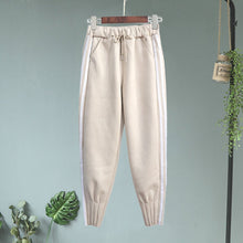 將圖片載入圖庫檢視器 Casual Autumn Winter Women Pants Korean Elastic High Waist Pockets Suede Harem Pants Plus Size Trousers Women femme pantalon