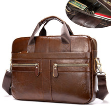 將圖片載入圖庫檢視器 WESTAL Bag men's Genuine Leather briefcase Male man laptop bag natural Leather for men Messenger bags men's briefcases 2019