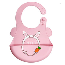 Cargar imagen en el visor de la galería, Baby Bibs Waterproof Silicone Feeding Baby Saliva Towel Newborn Cartoon Aprons Baby Bibs Adjustable Different styles of Bibs