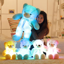Load image into Gallery viewer, 50cm Creative Light Up LED Teddy Bear Stuffed Animals Plush Toy Colorful Glowing Christmas Gift for Kids Pillow