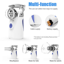 Cargar imagen en el visor de la galería, Mini Inhaler Atomizer For Children Adult Inhale Nebulizer Portable Inalador Nebulizador Rechargeable Medical Mesh Nebulizer