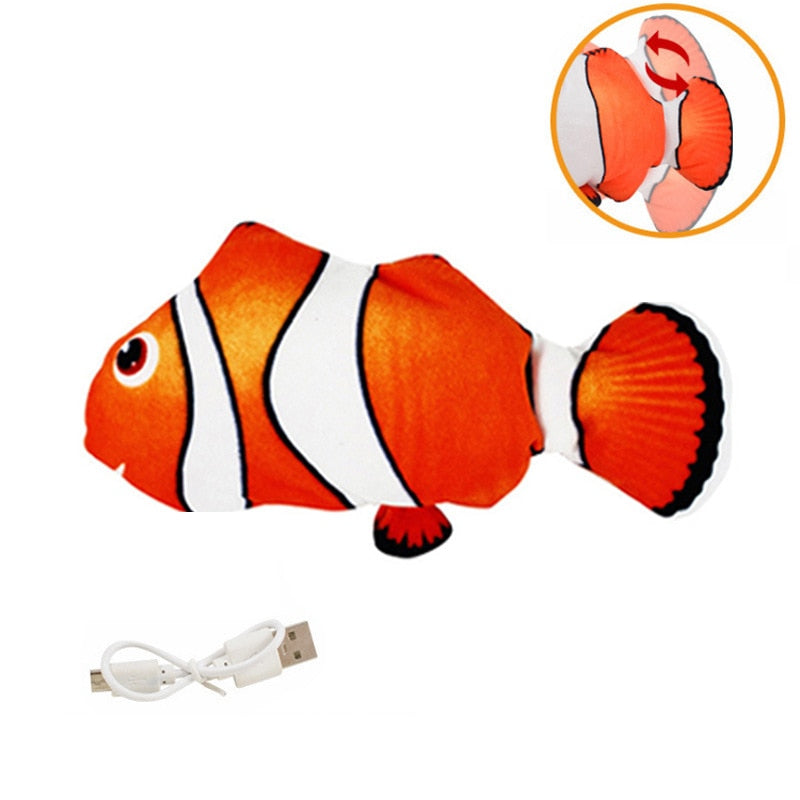 Cat Toy Fish Interactive USB Charging Electric Realistic 3D floppy Fish toys for Cats Puppy Dog Pet Chew Bite Toys Pet Supplies