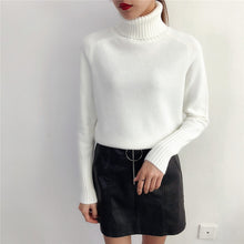 Cargar imagen en el visor de la galería, SURMIITRO Cashmere Knitted Sweater Women 2020 Autumn Winter Korean Turtleneck Long Sleeve Pullover Female Jumper Green Knitwear