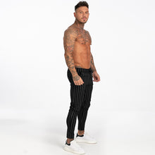 將圖片載入圖庫檢視器 New Autumn Winter Men's Chinos Slim Fit Black Chinos Trousers for Men Stretchy Pants Thick Casual Ankle Tight Fit Street zm385