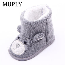 Cargar imagen en el visor de la galería, Baby Winter Boots Infant Toddler Newborn Cute Cartoon Bear Shoes Girls Boys First Walkers Super Keep Warm Snowfield Booties Boot