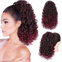 Cargar imagen en el visor de la galería, Vigorous Drawstring Puff Ponytail Afro Kinky Curly Hair Extension Synthetic Clip in Pony Tail African American Hair Extension