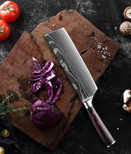 Load image into Gallery viewer, XITUO 8"inch japanese kitchen knives Laser Damascus pattern chef knife Sharp Santoku Cleaver Slicing Utility Knives tool EDC New