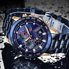 Load image into Gallery viewer, LIGE 2020 New Fashion Mens Watches with Stainless Steel Top Brand Luxury Sports Chronograph Quartz Watch Men Relogio Masculino