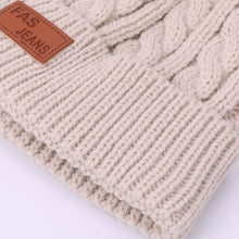Load image into Gallery viewer, Two pieces Hat Scarf Set Beanie Cap Children's Hats Girls Caps Fake Ball Pompon Keep Warm Winter Knitted Skullies Kids Bone