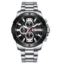 将图片加载到图库查看器,CURREN Men Watch Top Brand Stainless Steel Mens Watches Chronograph Quartz Watch Men Sports Clock Relogio Masculino Reloj Hombr