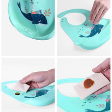 Cargar imagen en el visor de la galería, Baby Bibs Waterproof Silicone Feeding Baby Saliva Towel Newborn Cartoon Aprons Baby Bibs Adjustable Different styles of Bibs