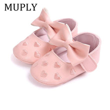 Cargar imagen en el visor de la galería, Baby PU Leather Baby Boy Girl Baby Moccasins Moccs Shoes Bow Fringe Soft Soled Non-slip Footwear Crib Shoes