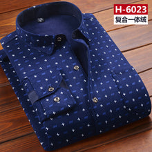 Load image into Gallery viewer, Men thermal shirt Winter Thick Flannel Warm Plaid Dress Shirts Long Sleeve Men's Work Shirts Casual Slim Fit thermo shirts 6XL