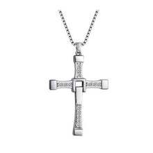 Cargar imagen en el visor de la galería, Fast and Furious Pendant Necklace dominic toretto cross Men's Pendants For Men Jewelry Crystal Necklace