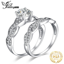 Load image into Gallery viewer, JPalace Infinity Engagement Ring Set 925 Sterling Silver Rings for Women Anniversary Wedding Rings Bridal Set Silver 925 Jewelry