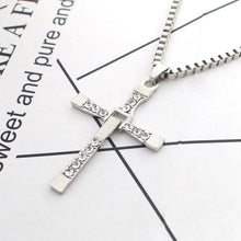 Cargar imagen en el visor de la galería, Fast and Furious Pendant Necklace dominic toretto cross Men's Pendants For Men Jewelry Crystal Necklace