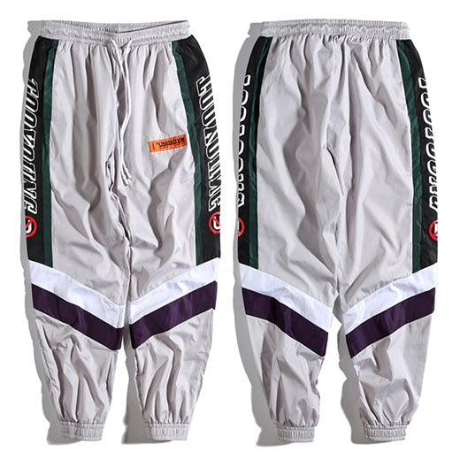Harajuku Unisex Pants Joggers Retro Color Block Patchwork Jogging Running Hip Hip Harem Pant Streetwear Thin Sweatpant Trousers 2020 Track Pant Autumn